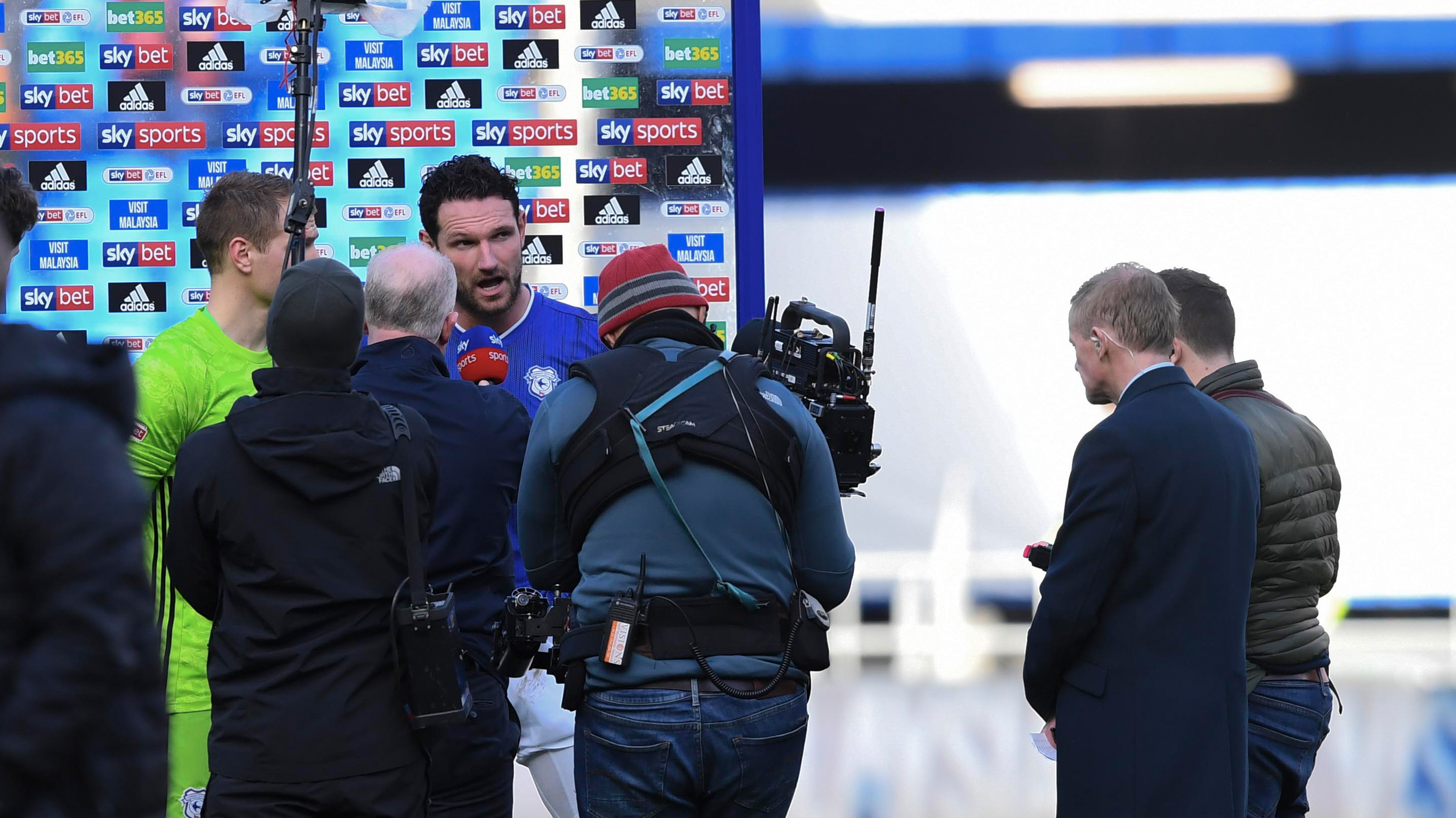The skipper speaks to Sky after the match at CCS...