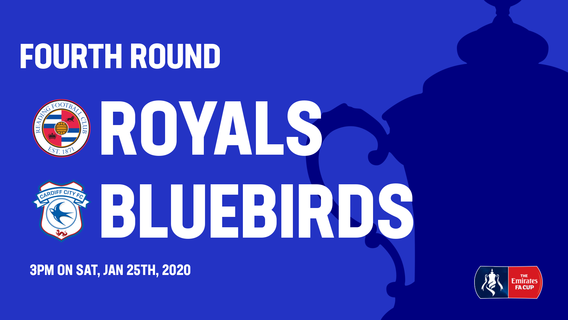 The Bluebirds are heading to Reading...