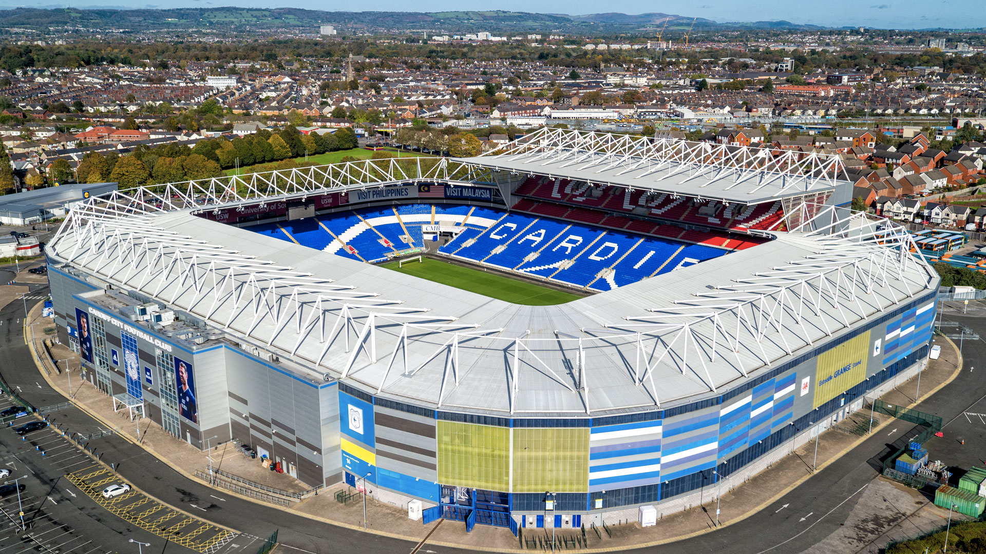Cardiff City Stadium from the sky...