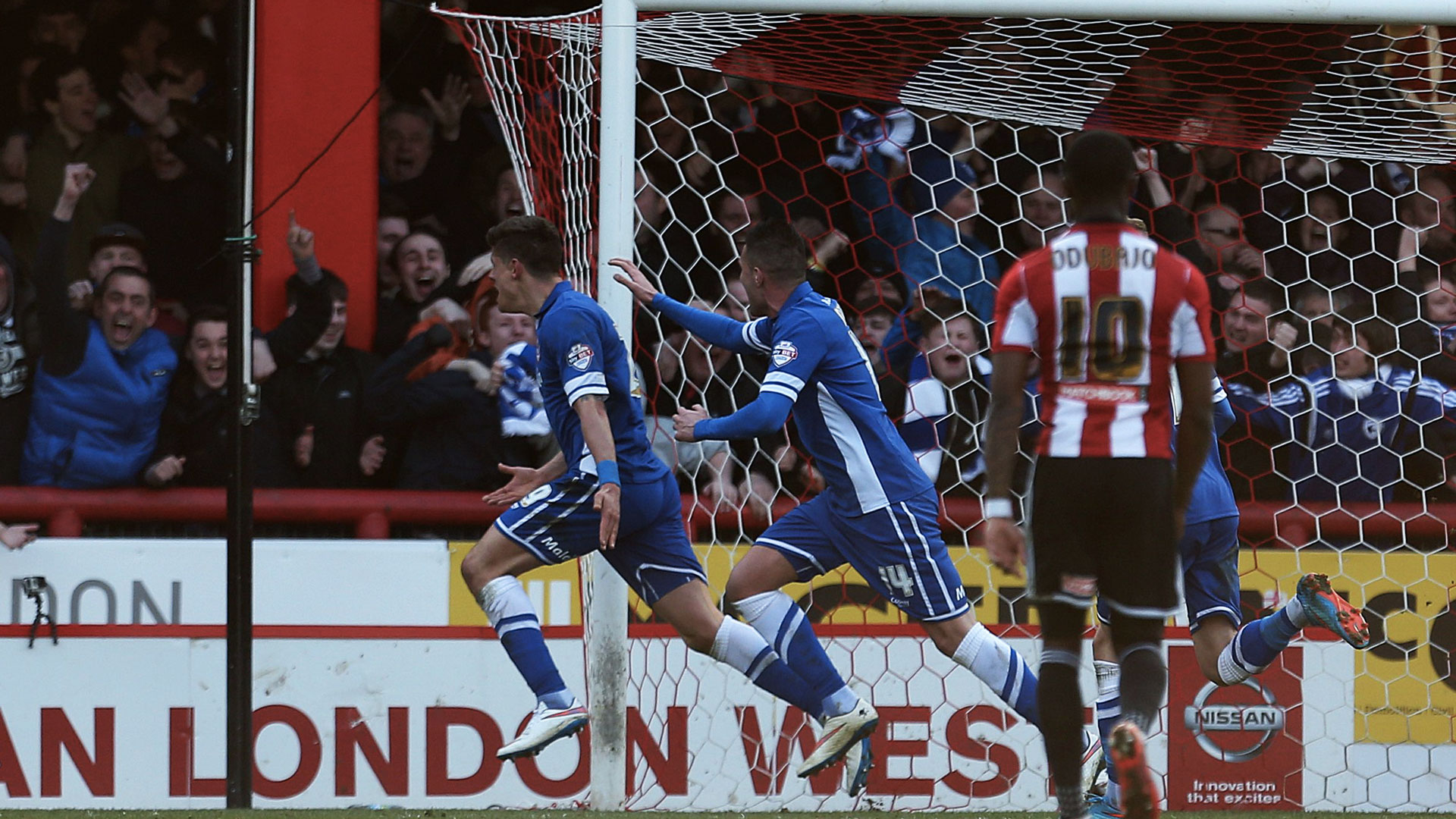 Alex Revell nets at Brentford in March 2015.