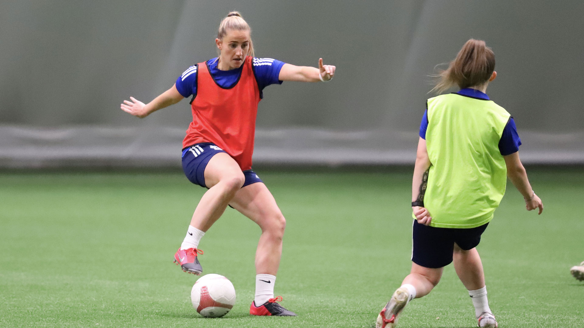 Hannah Daley in training for the Bluebirds...