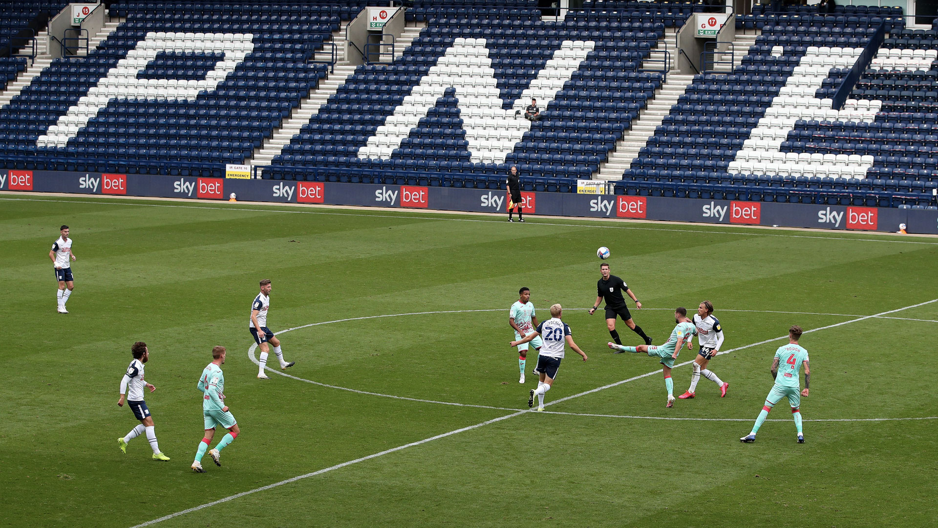 Preston in action at Deepdale...