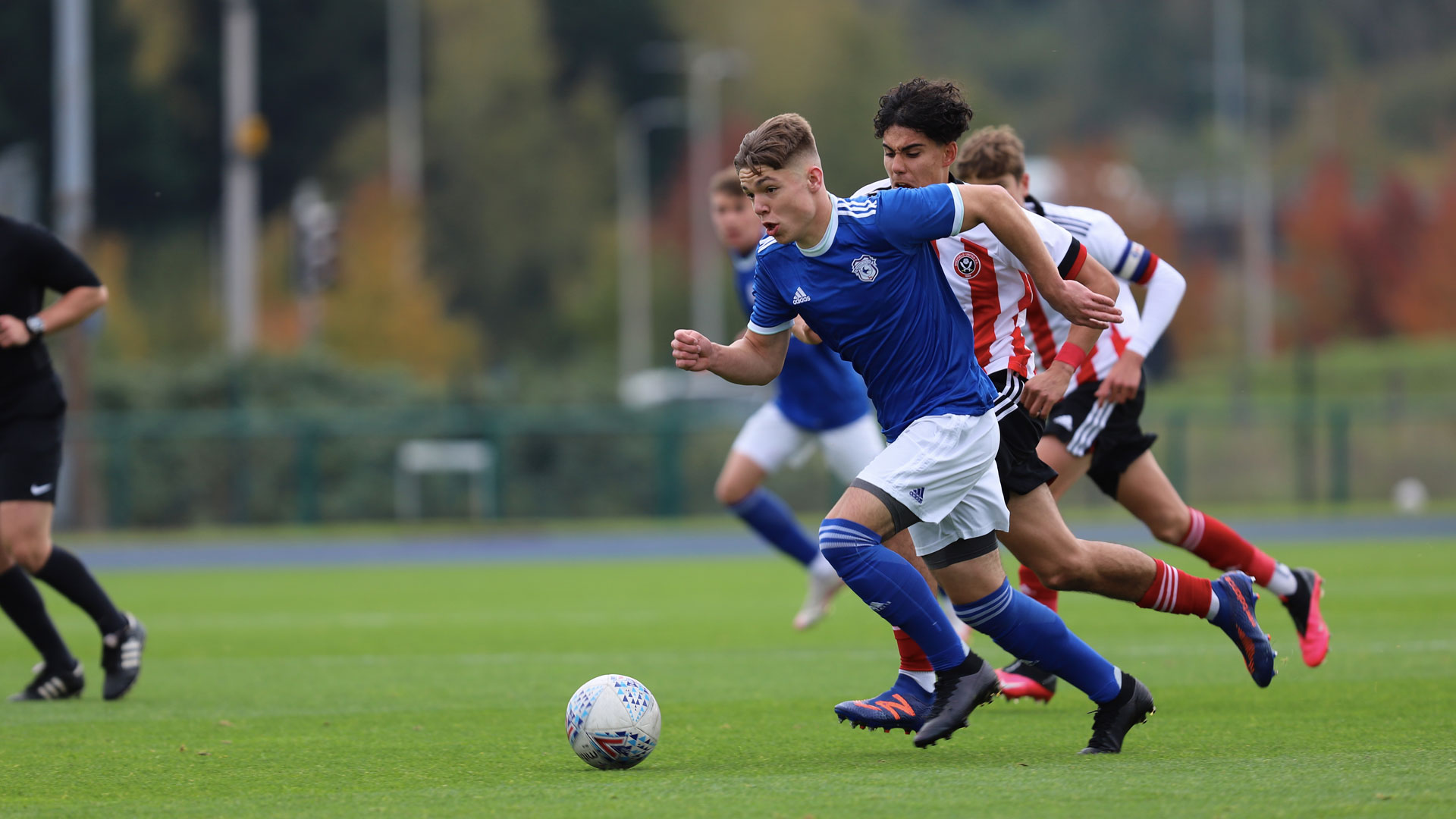 City in action against Sheffield United...