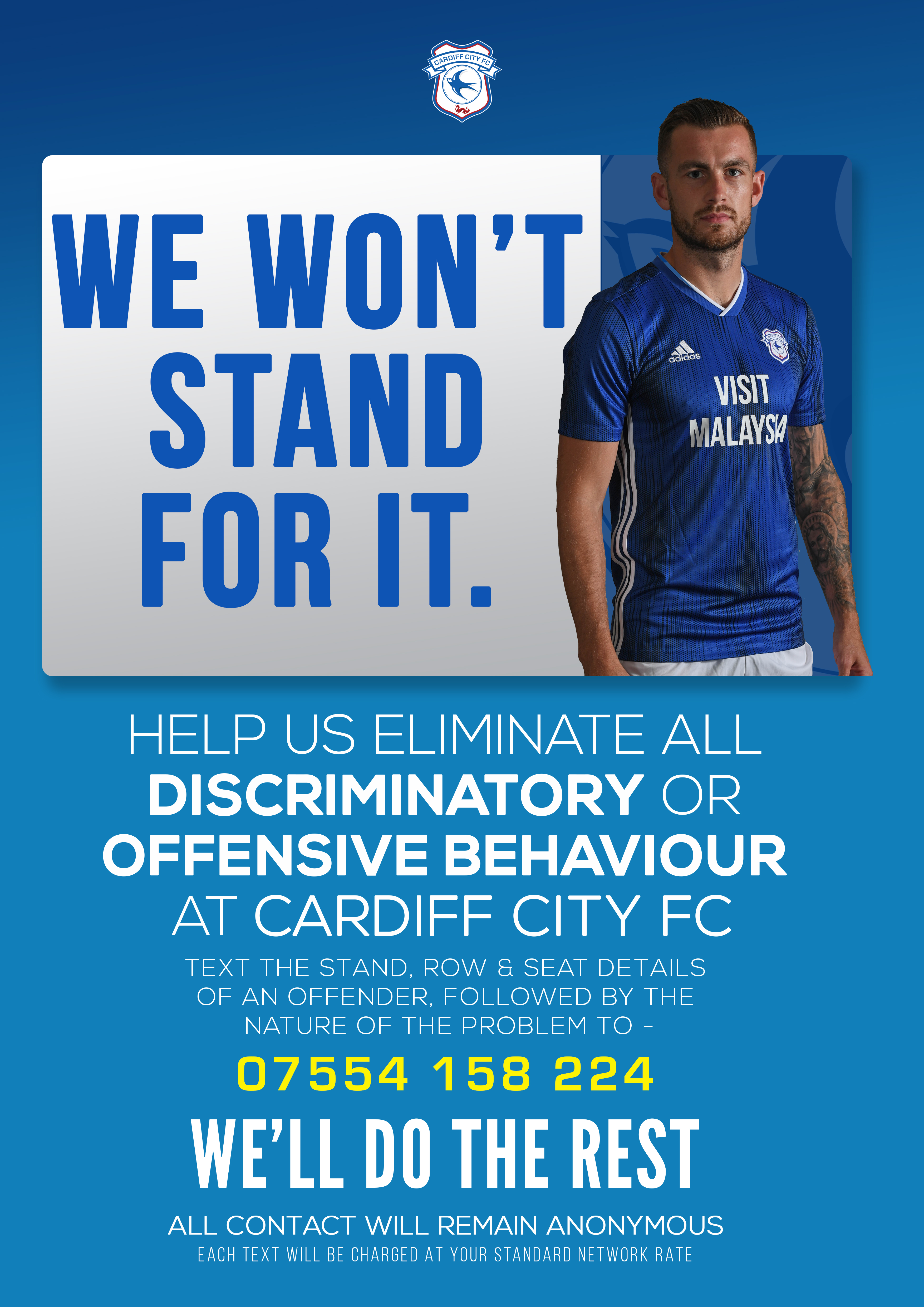 Cardiff City Keep The Faith – Terrace Badger