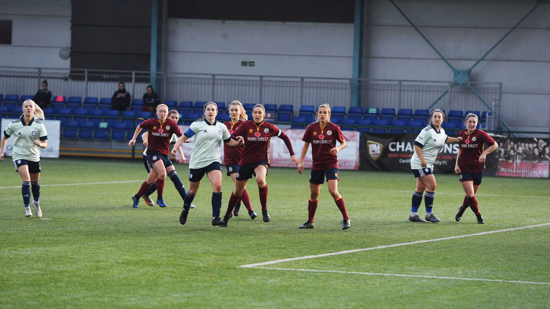 City in action against Cardiff Met at Cyncoed Campus...