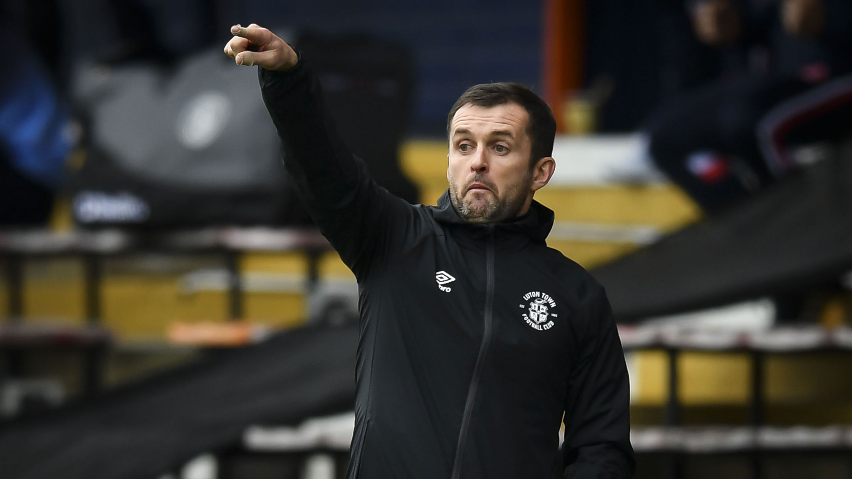 Luton Town boss Nathan Jones...