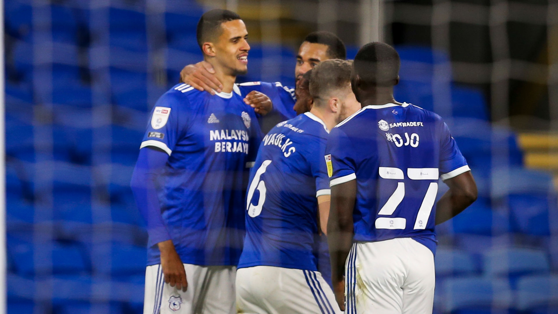 Robert Glatzel celebrates after scoring against Huddersfield Town...