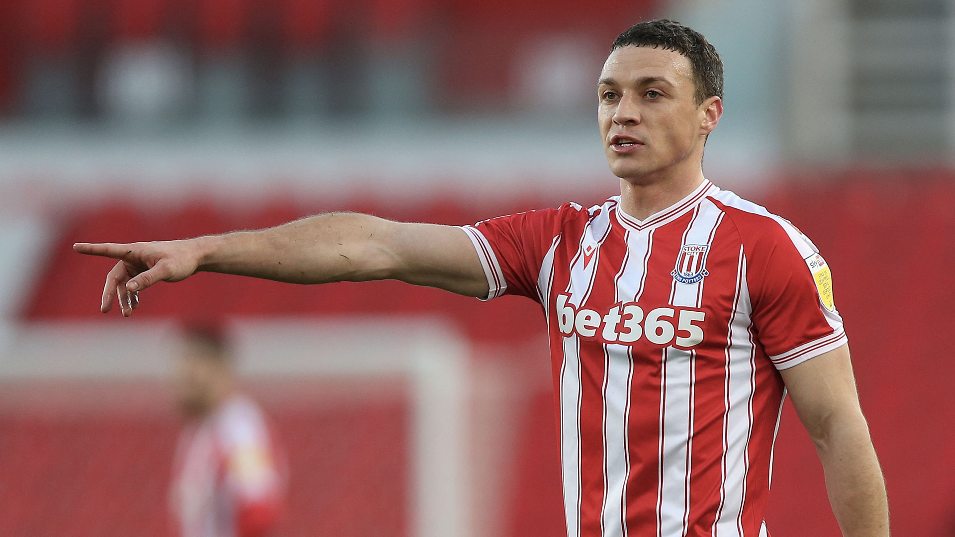 Stoke City's James Chester...