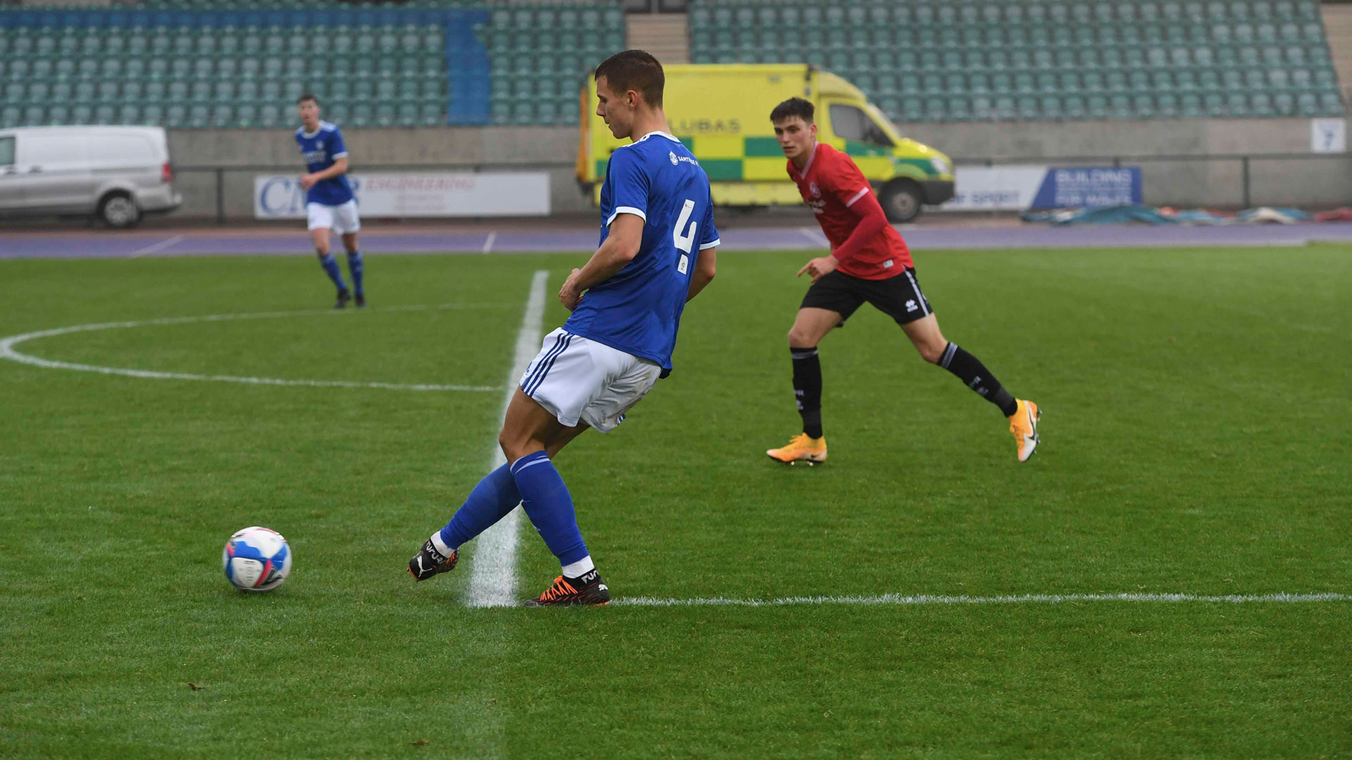 Filip Benković in action in Leckwith...