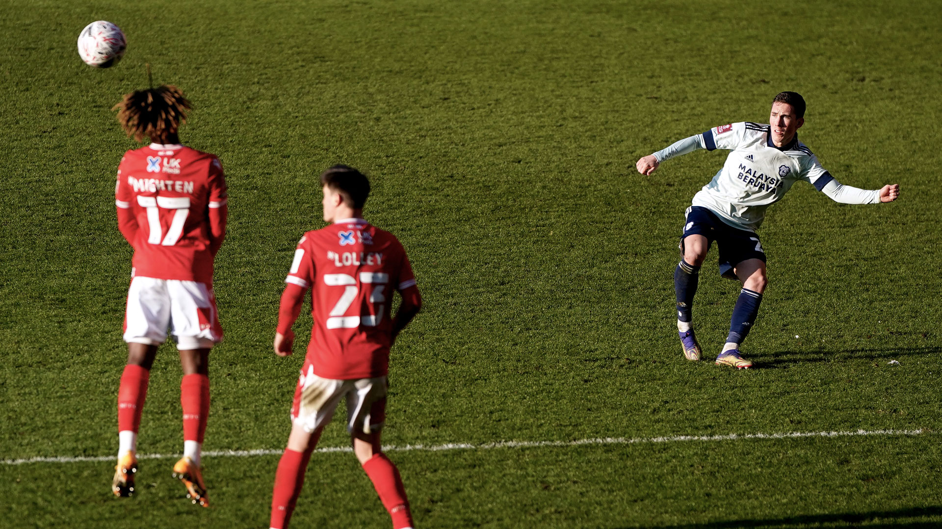 Harry Wilson tries his luck at the City Ground...