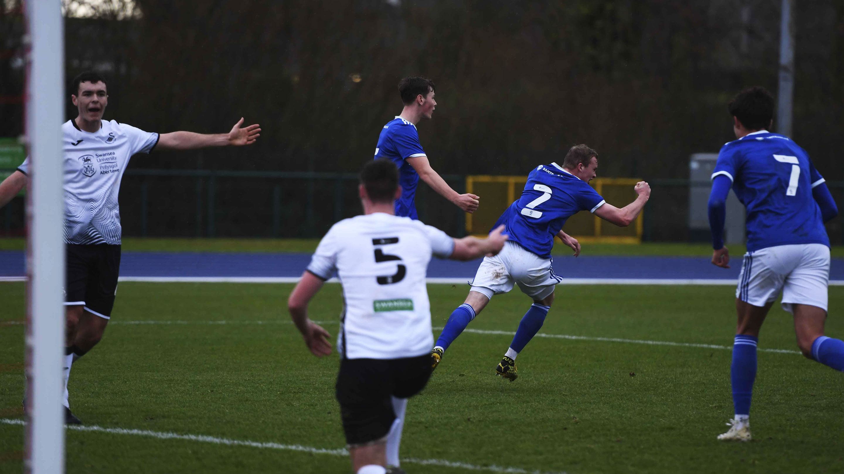 Taylor Jones celebrates his equalising goal...