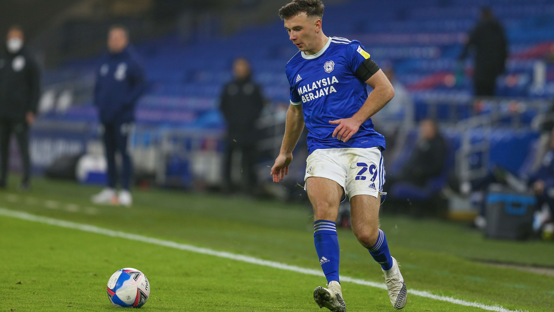 Mark Harris in action for the Bluebirds...