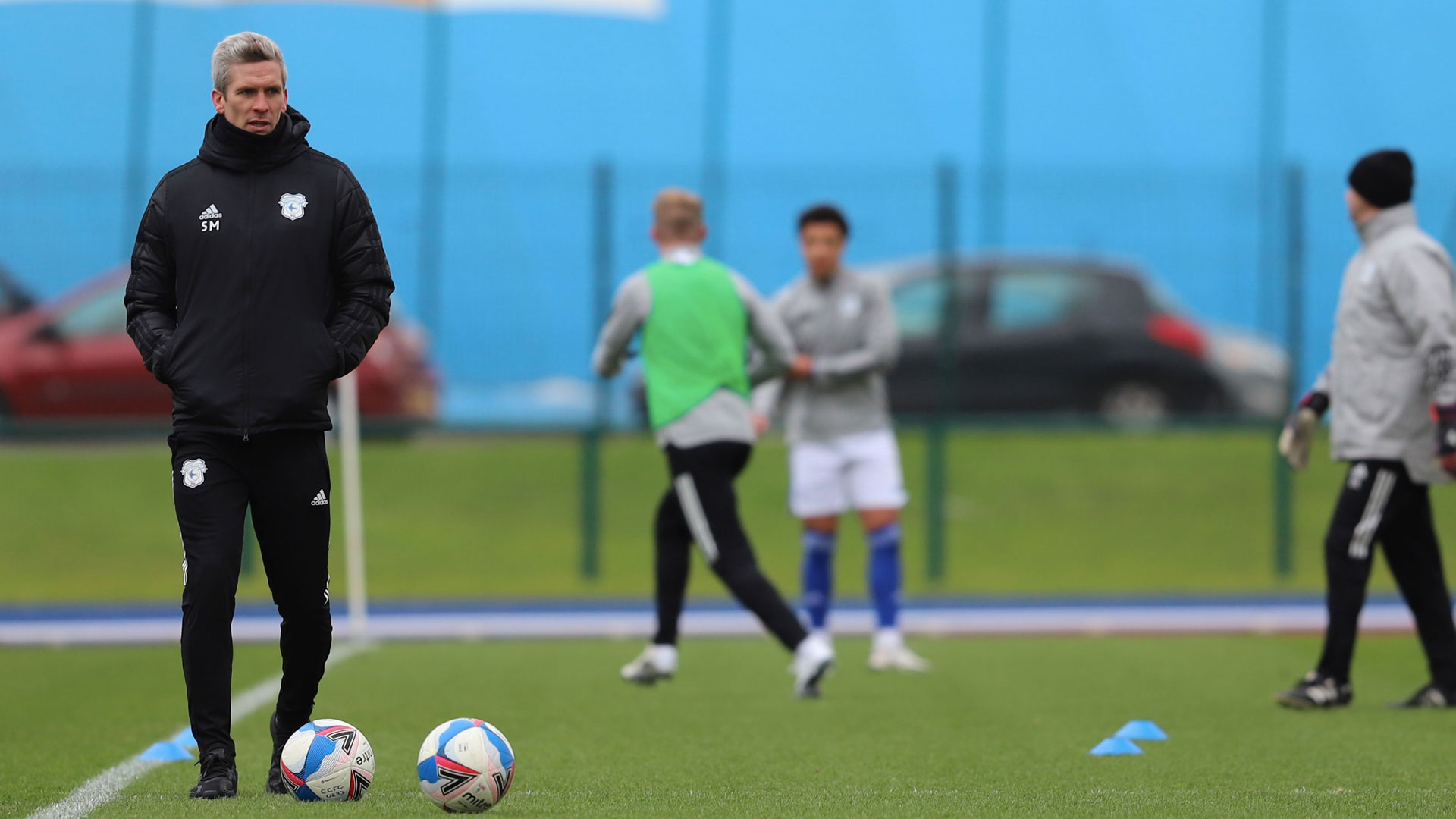 Steve Morison watches on as his U23 side prepare for the Colchester match...