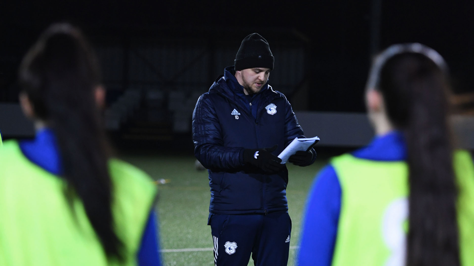 Cardiff City FC Women Head Coach Iain Darbyshire...