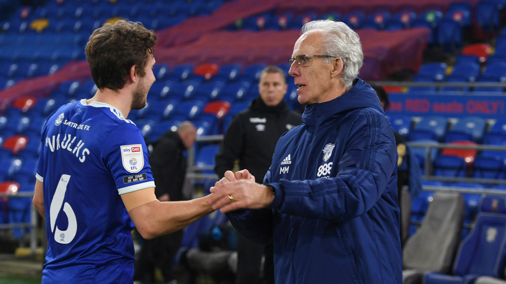 Mick with Will Vaulks after the Derby game...