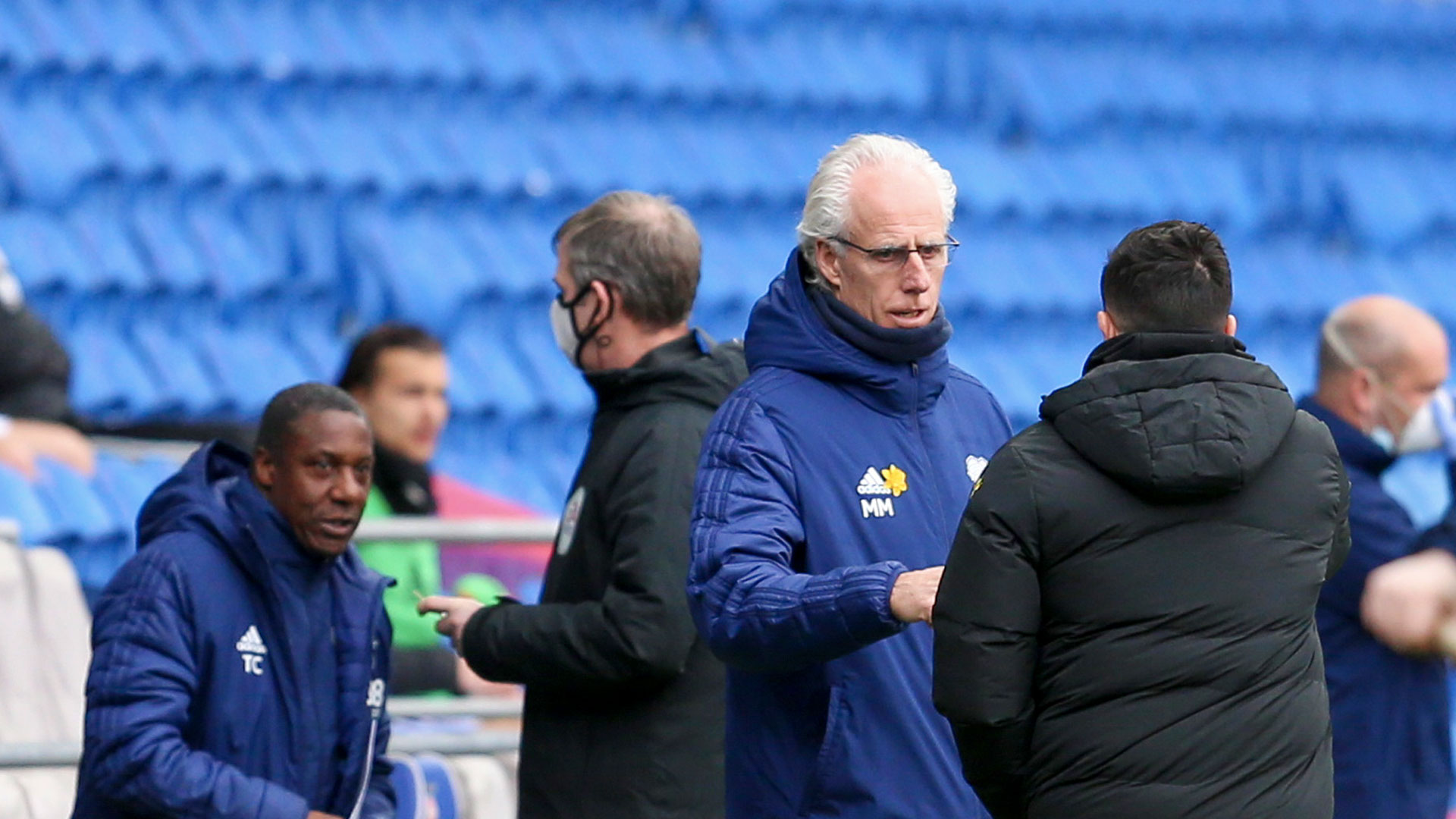 Mick McCarthy and Terry Connor meet their Watford counterparts pre-match...