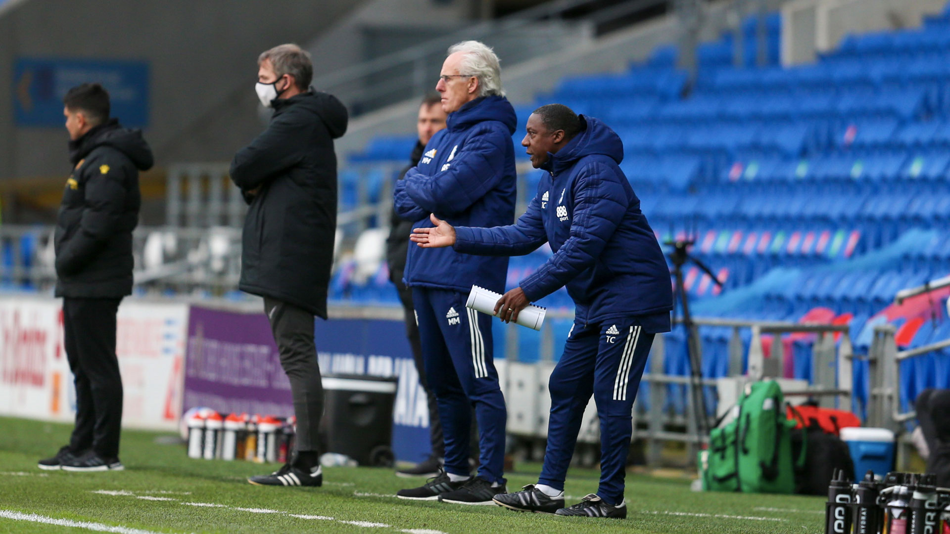 Mick and TC on the touchline at CCS...