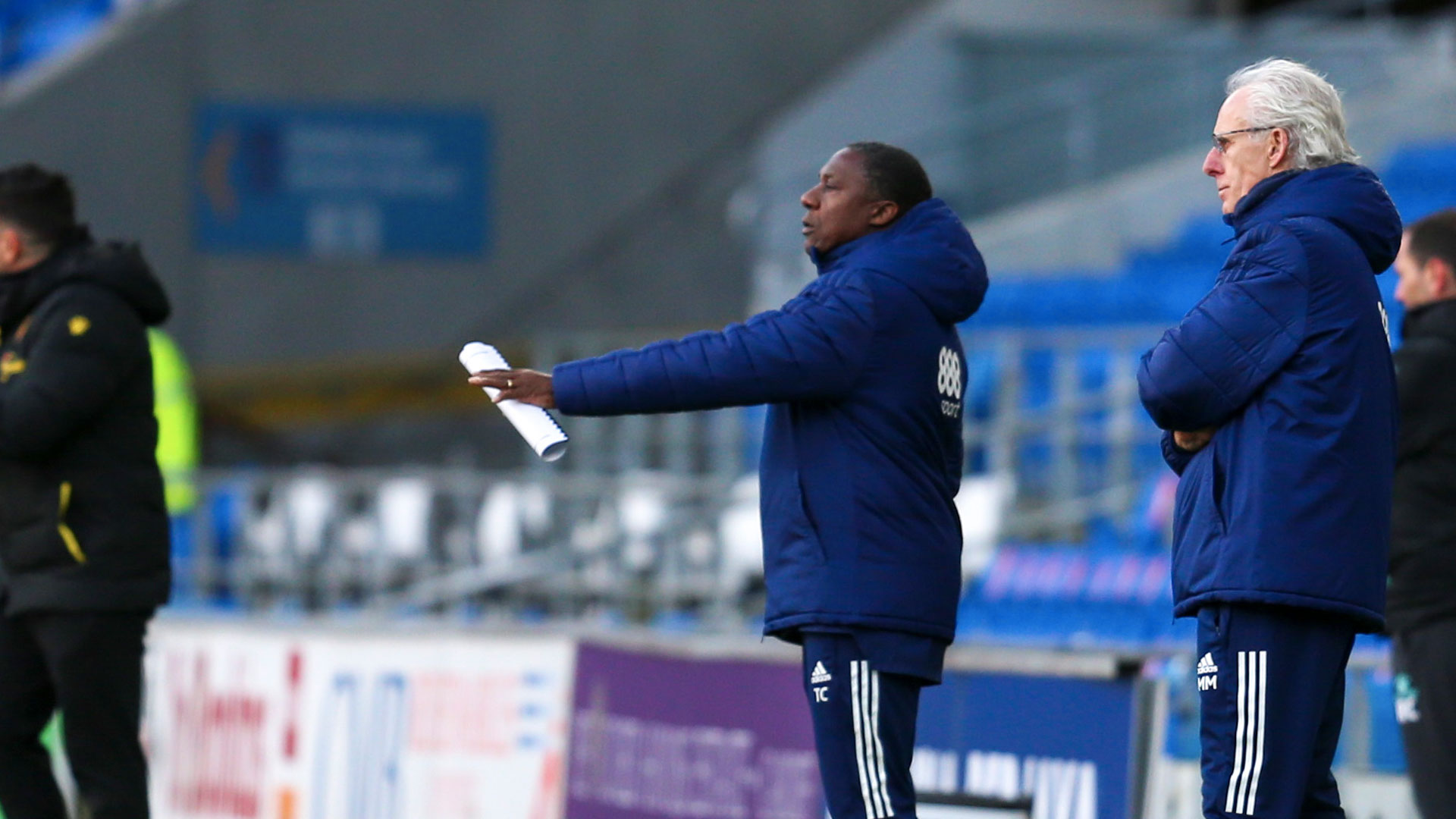 Mick & TC on the touchline at CCS...