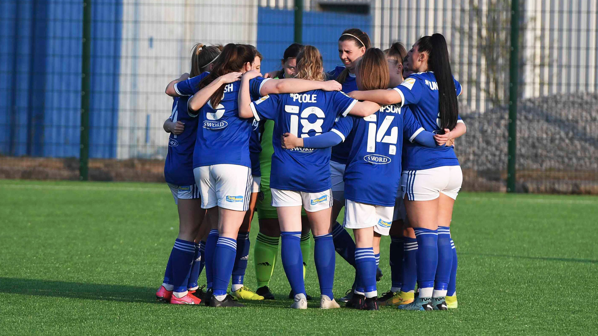 The Bluebirds prepare for their match at Ocean Park Arena...