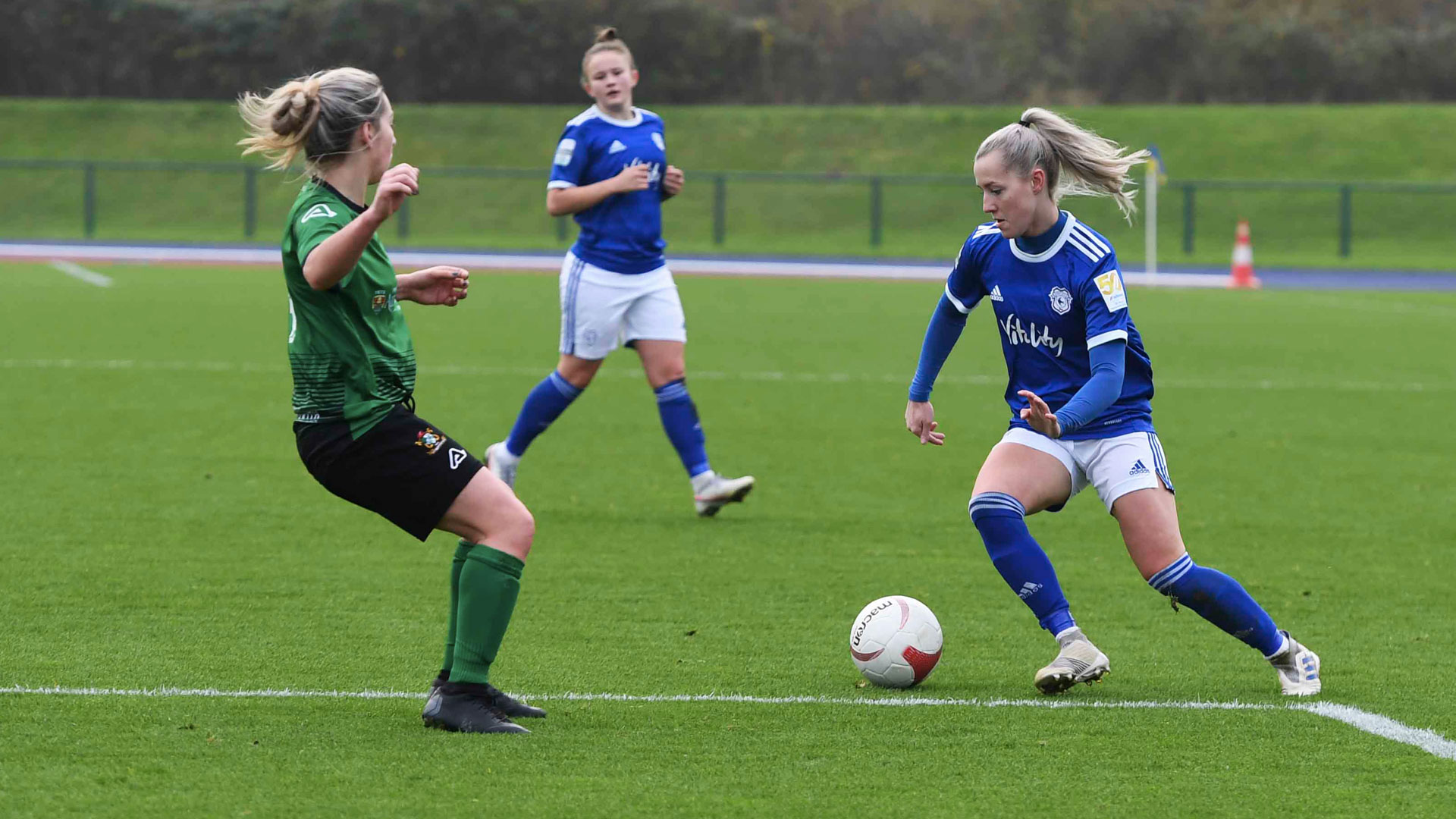 Danielle Green in action for City...