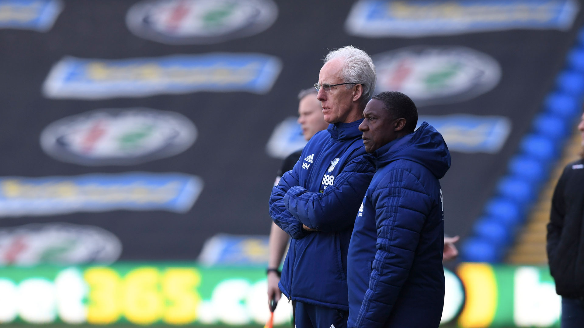 Mick and TC on the touchline at CCS...