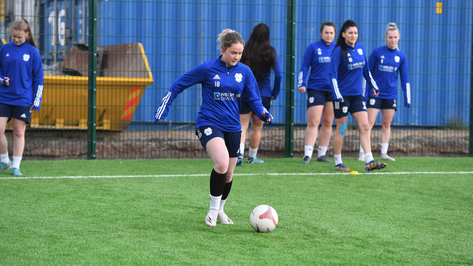 Phoebie Poole in training for the Bluebirds...