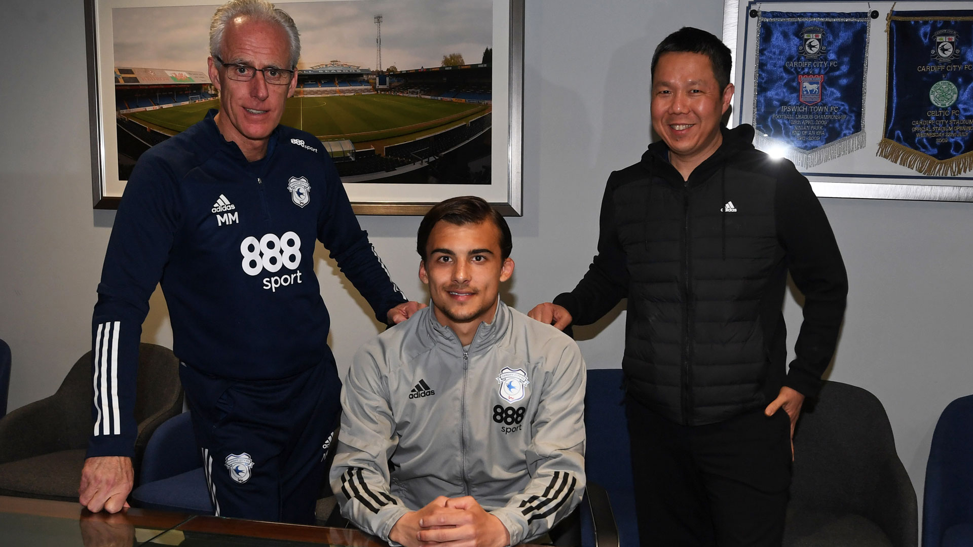 Tom Sang, Mick McCarthy and Ken Choo at CCS...