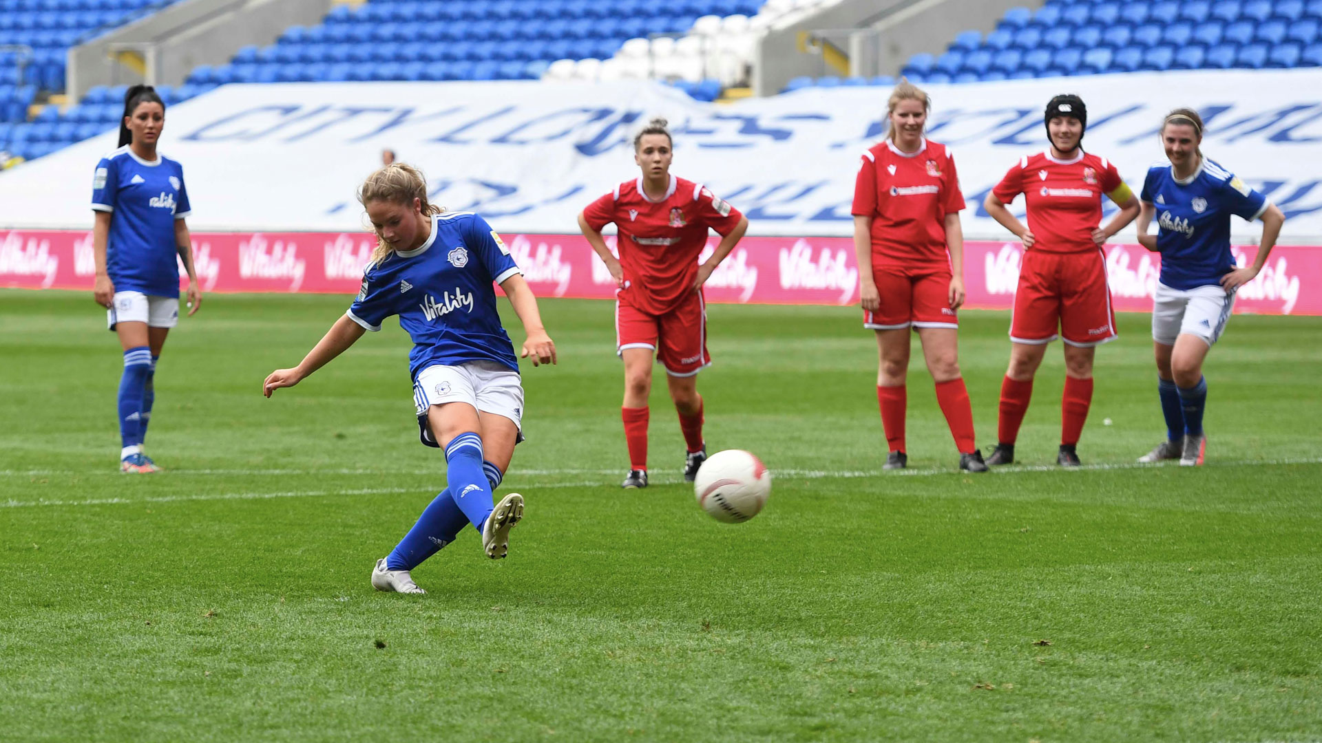 Phoebie Poole scores her penalty at CCS...