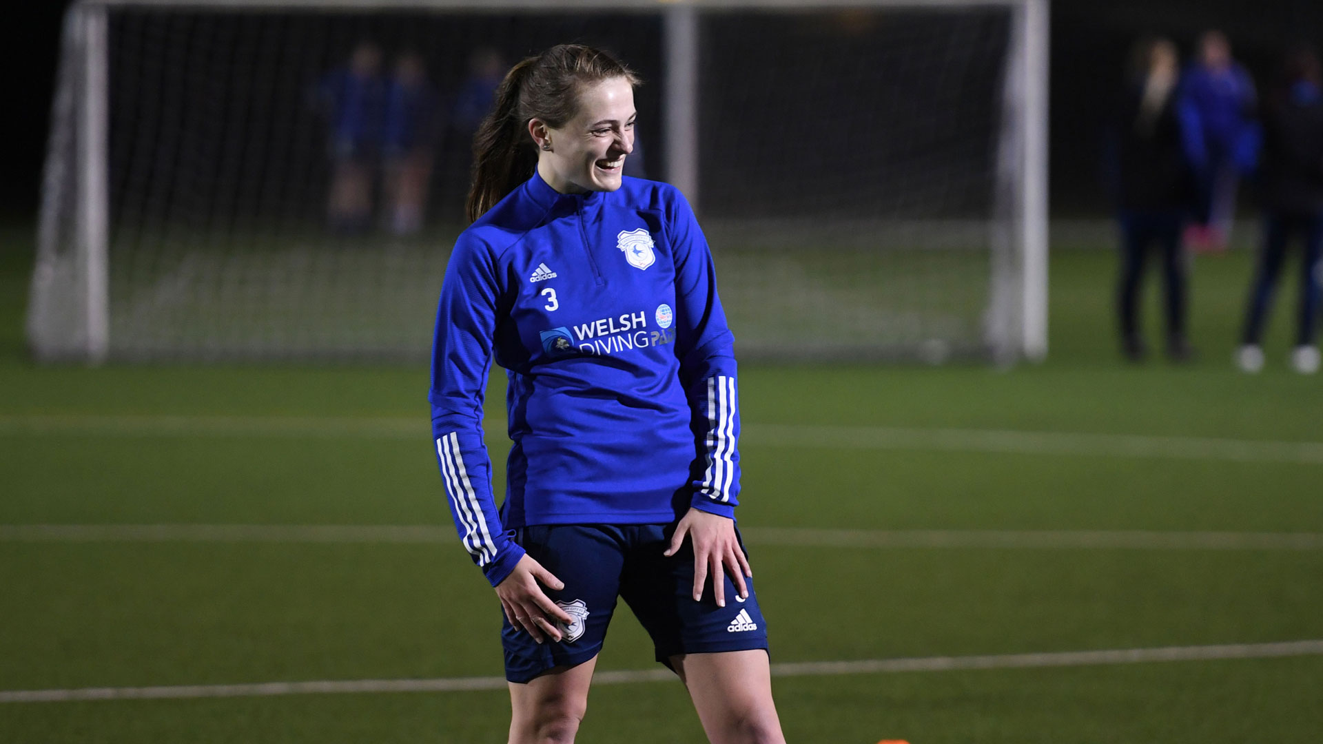 Ffion Price in training for the Bluebirds...