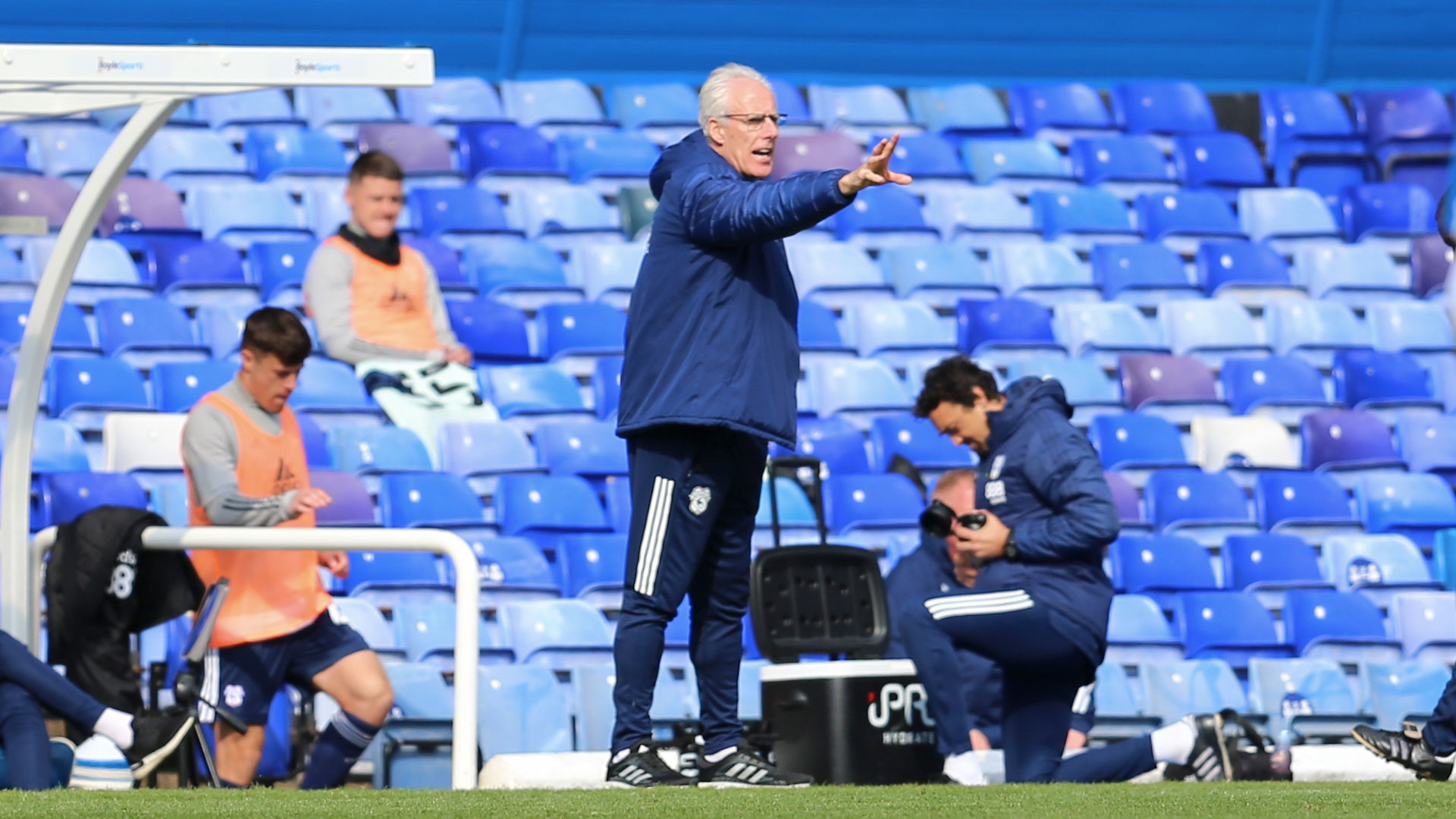 Mick on the touchline at Birmingham...