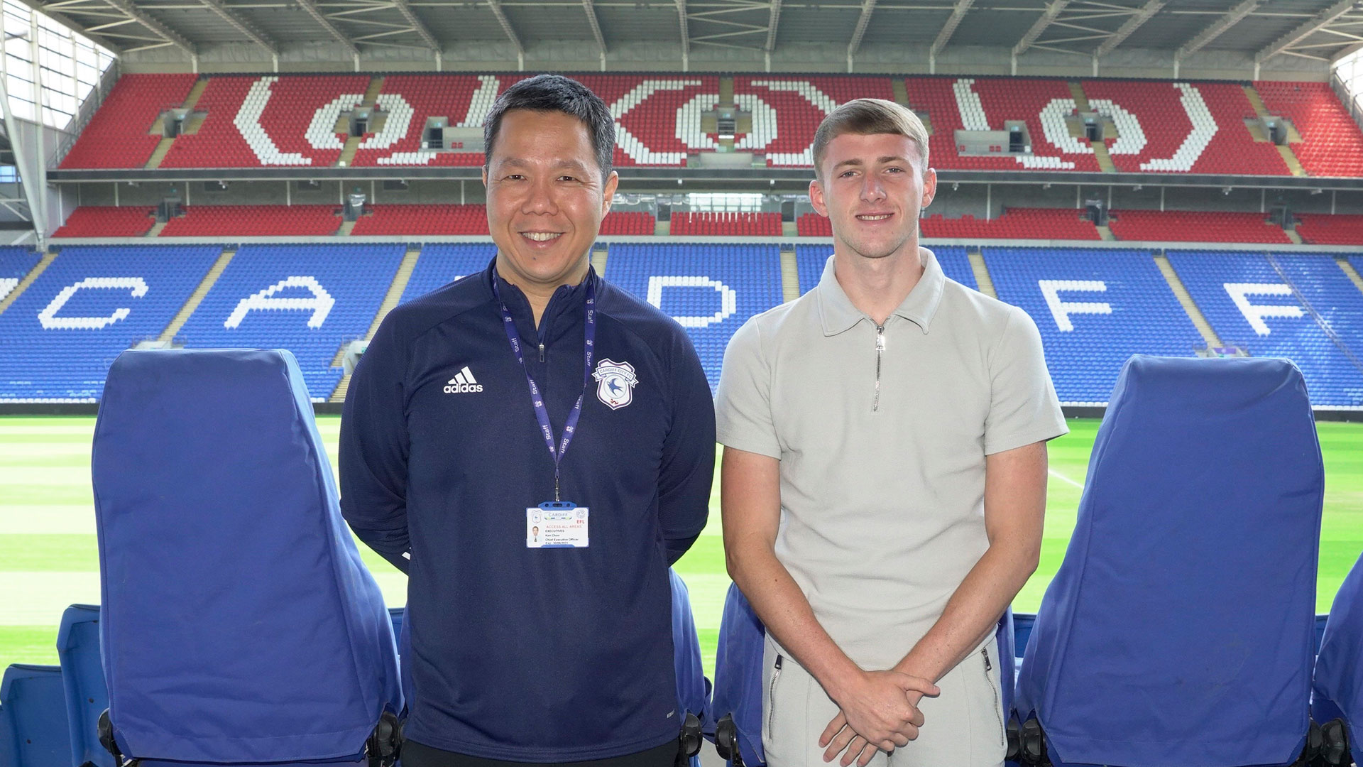 Ryan Kavanagh and Cardiff City CEO & Executive Director Ken Choo