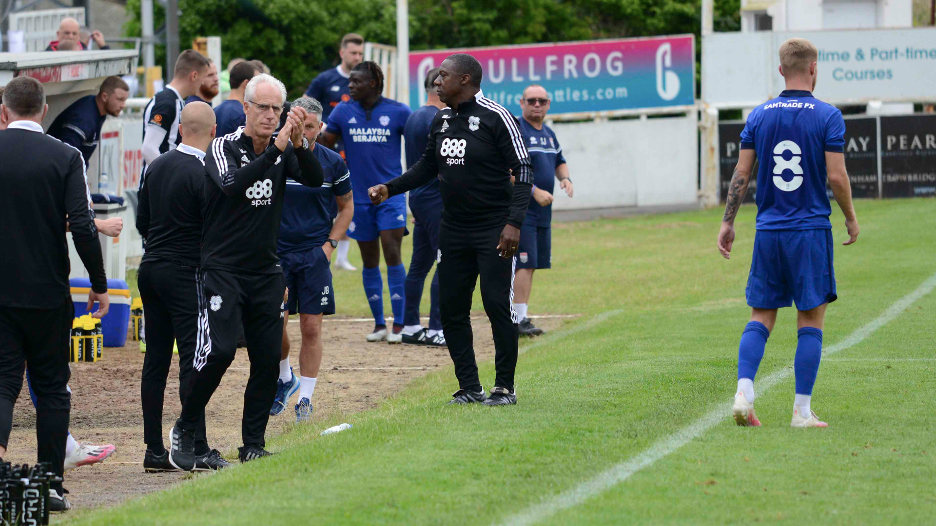 Mick claps the support after Bath City...