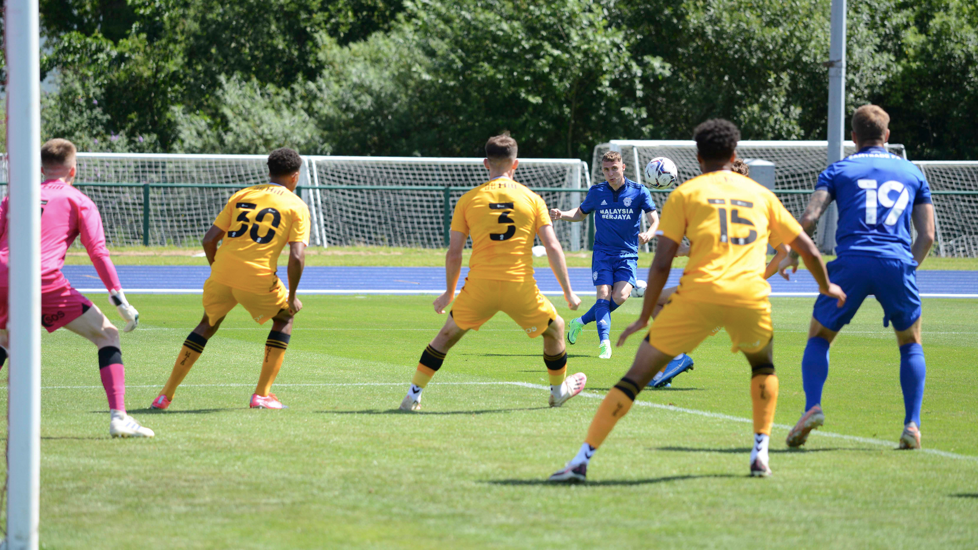 Gavin Whyte in action against Cambridge...