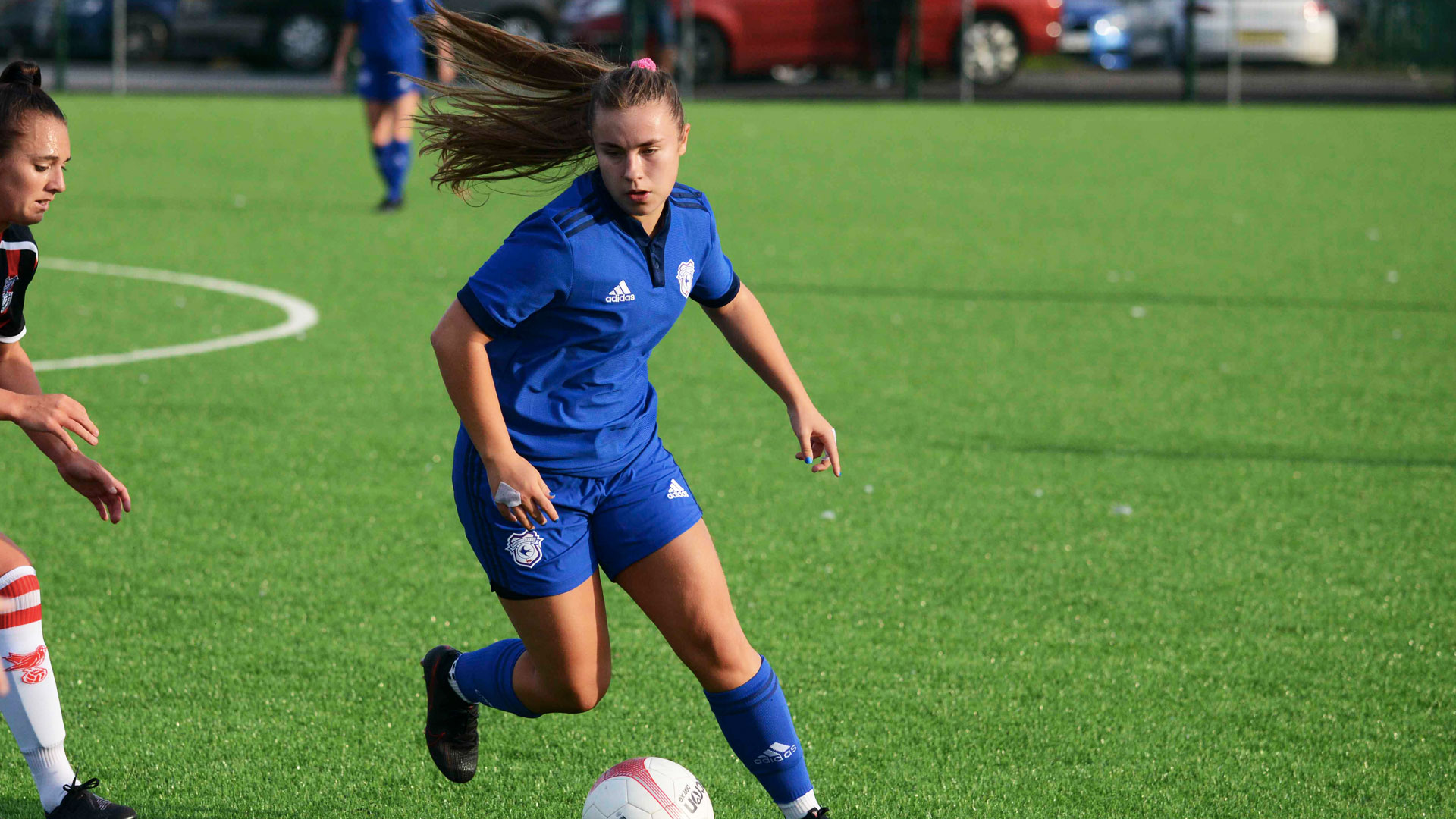 Seren Watkins in action for the Bluebirds...