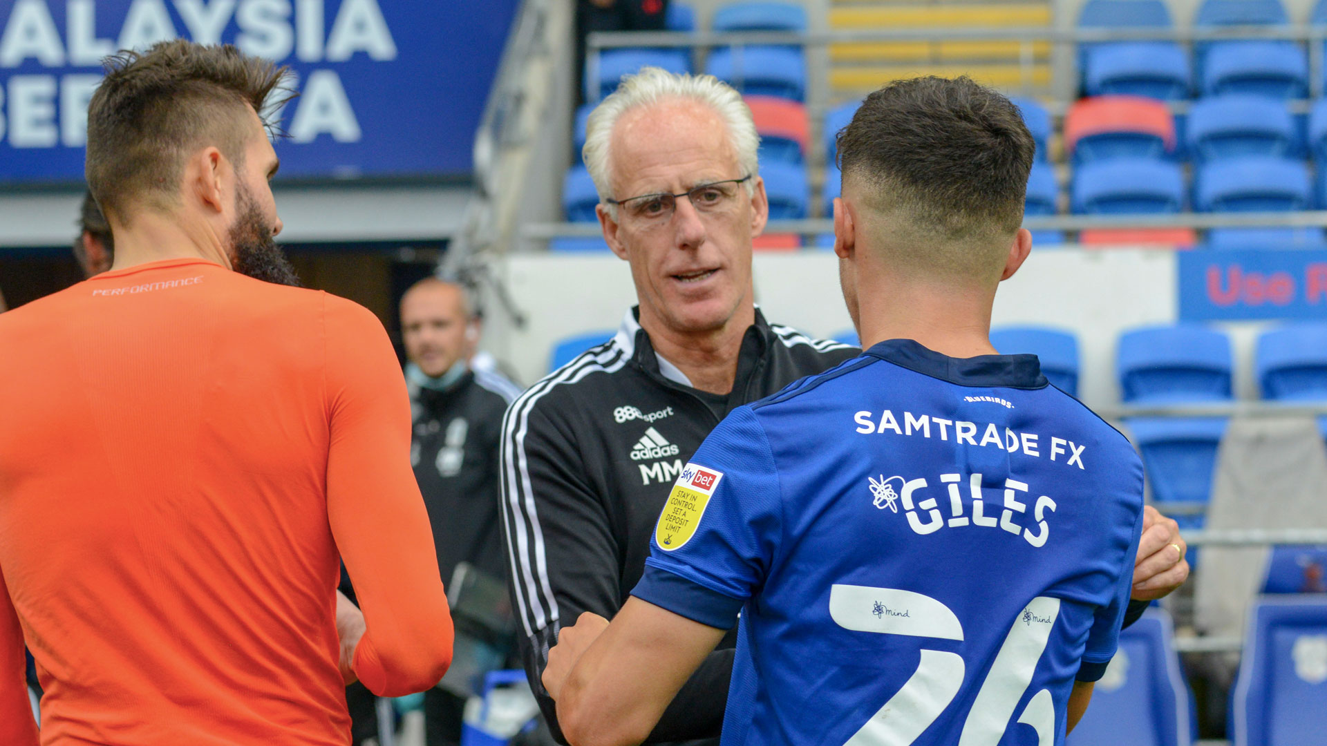 Mick with Ryan Giles, who came off the bench to assist twice for City...