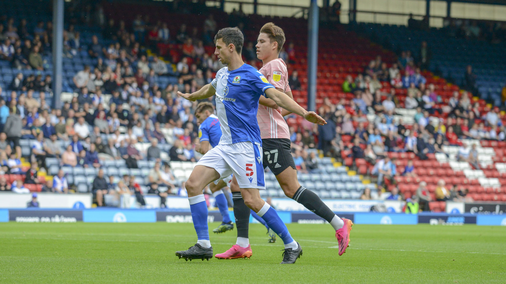 Rubin Colwill in action for City at Ewood Park..