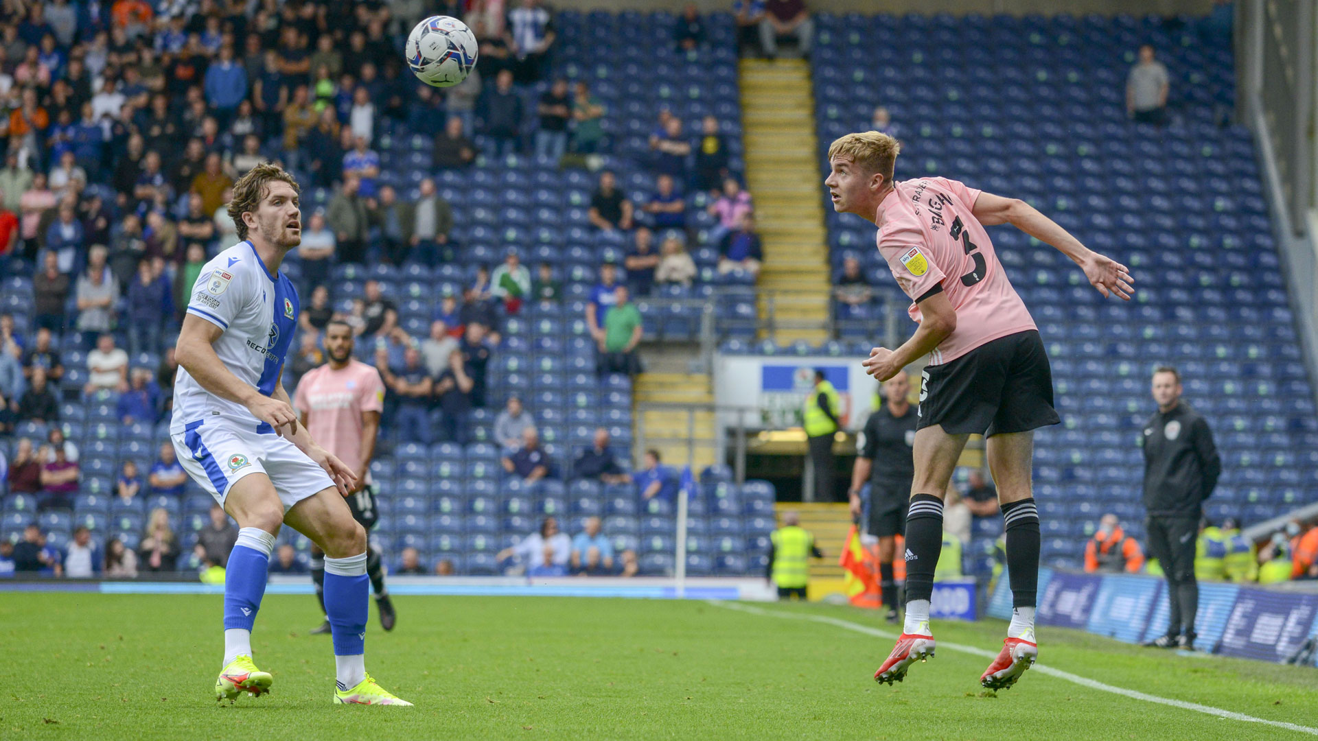 Joel Bagan in action for City at Ewood Park...