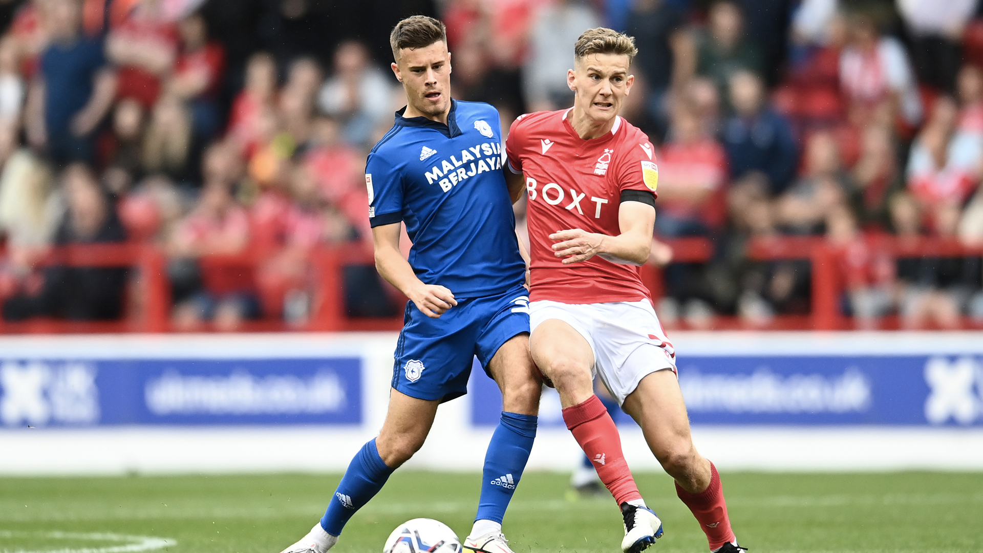 Barry, UK. 14th July, 2023. Eli King of Cardiff City in action