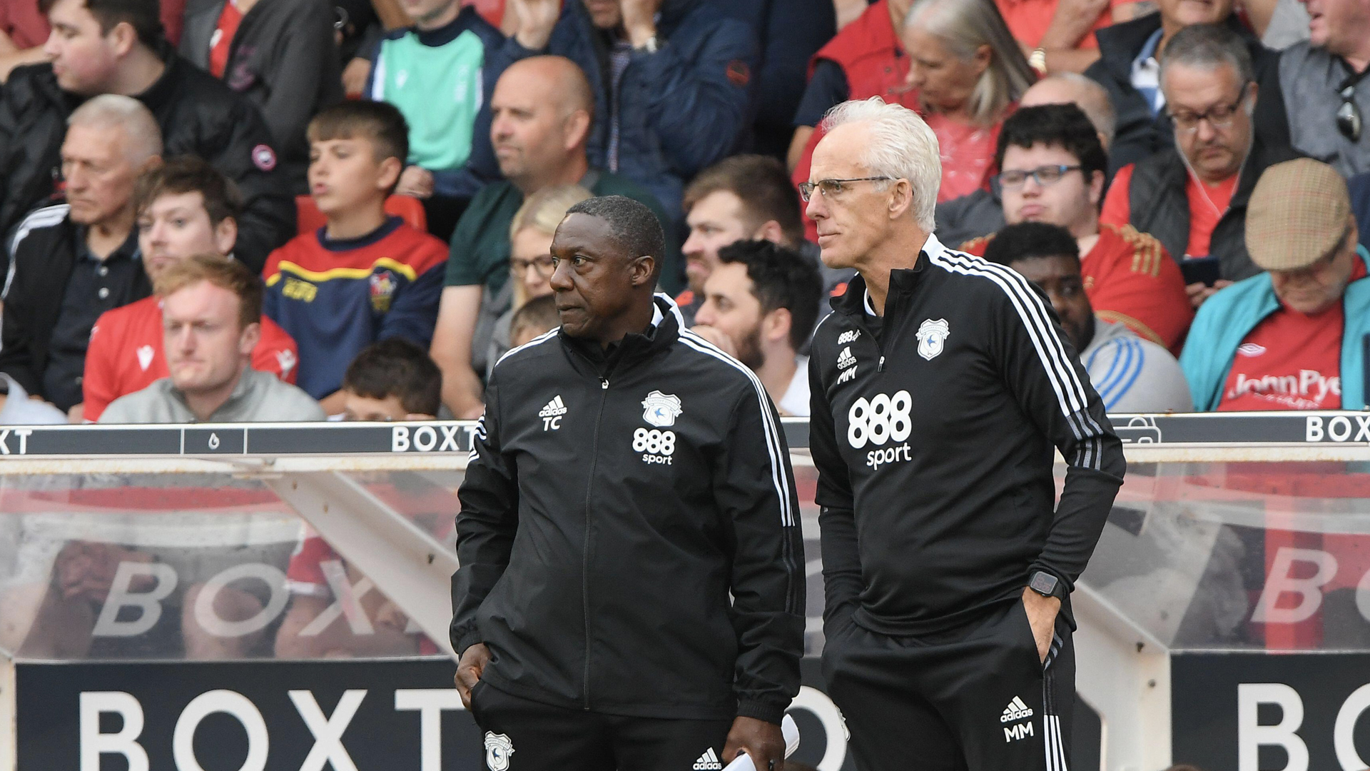 Mick on the touchline at the City Ground...