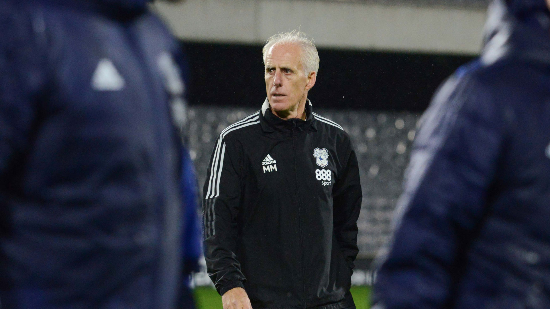Mick McCarthy with the touchline at Craven Cottage...