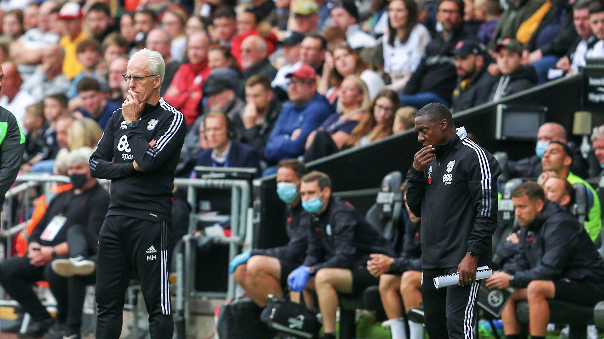 Mick McCarthy on the touchline...