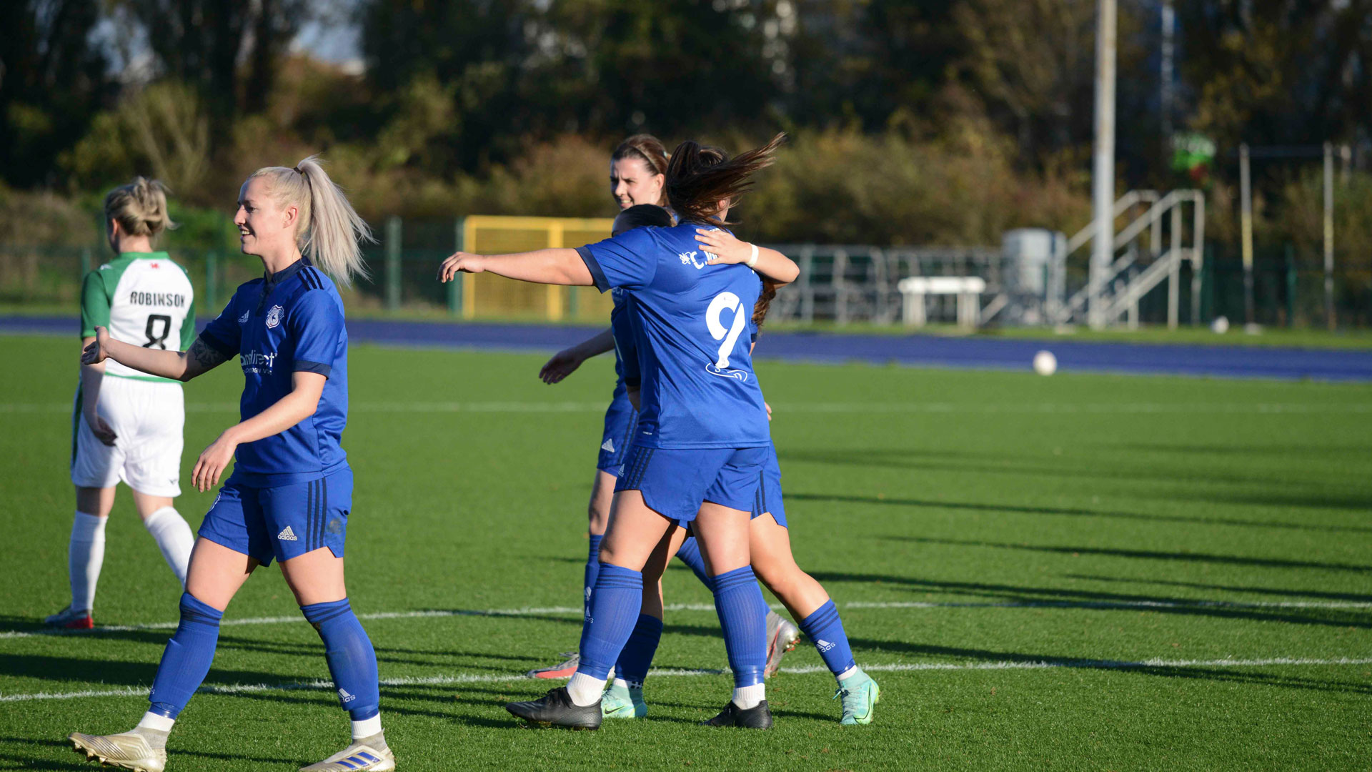 Catherine Walsh celebrates her goal...