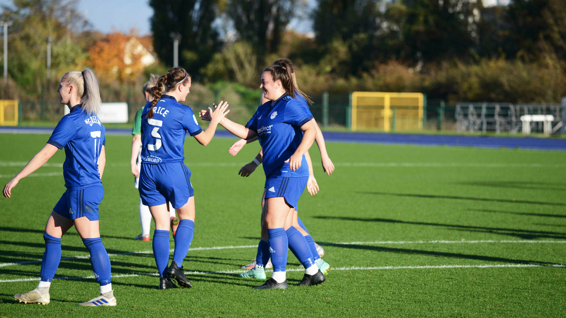 Catherine Walsh celebrates her goal...