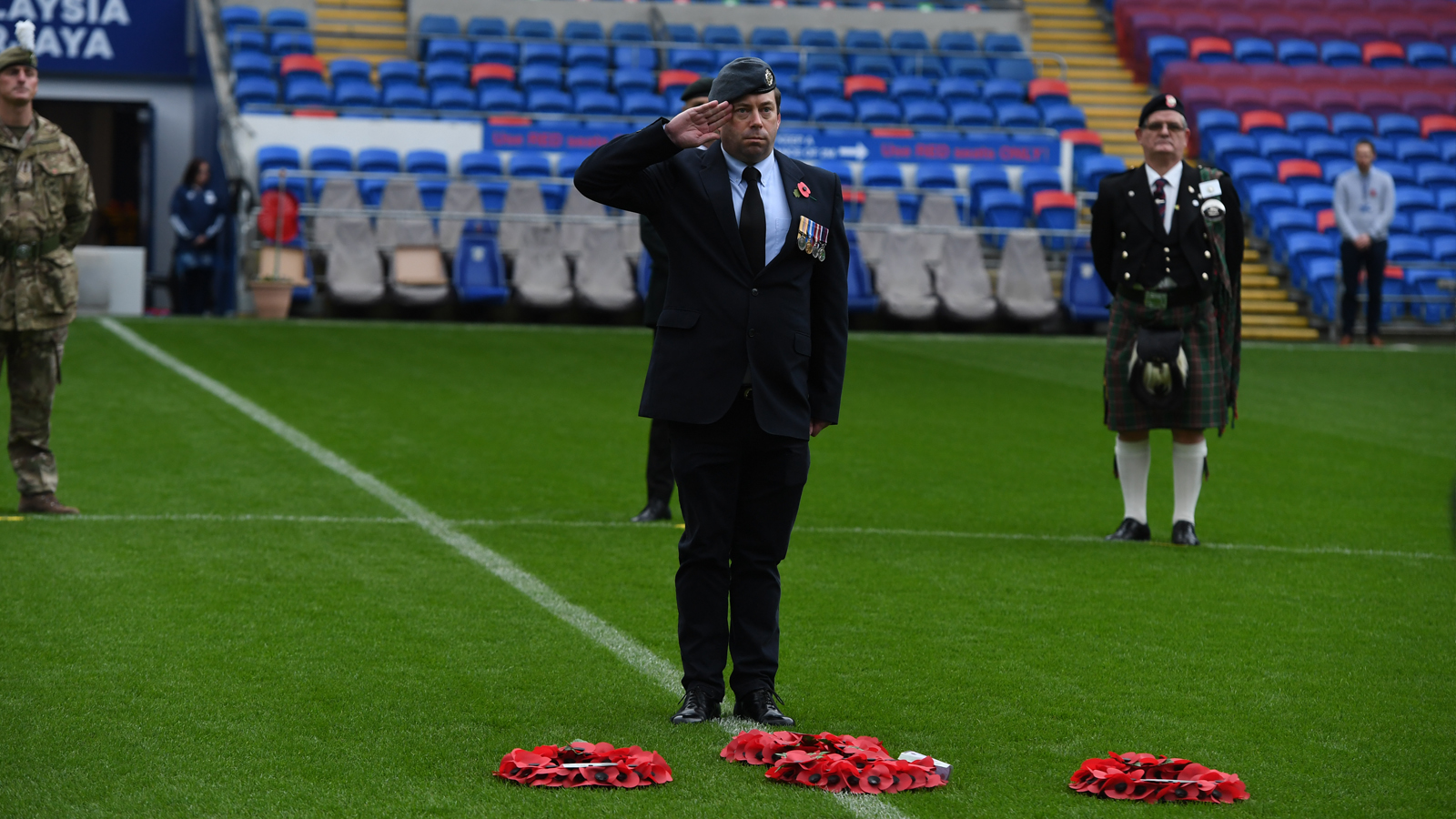 The Bluebirds show their respect on Remembrance Day