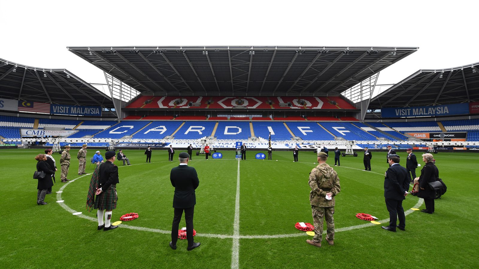 The Bluebirds show their respect on Remembrance Day
