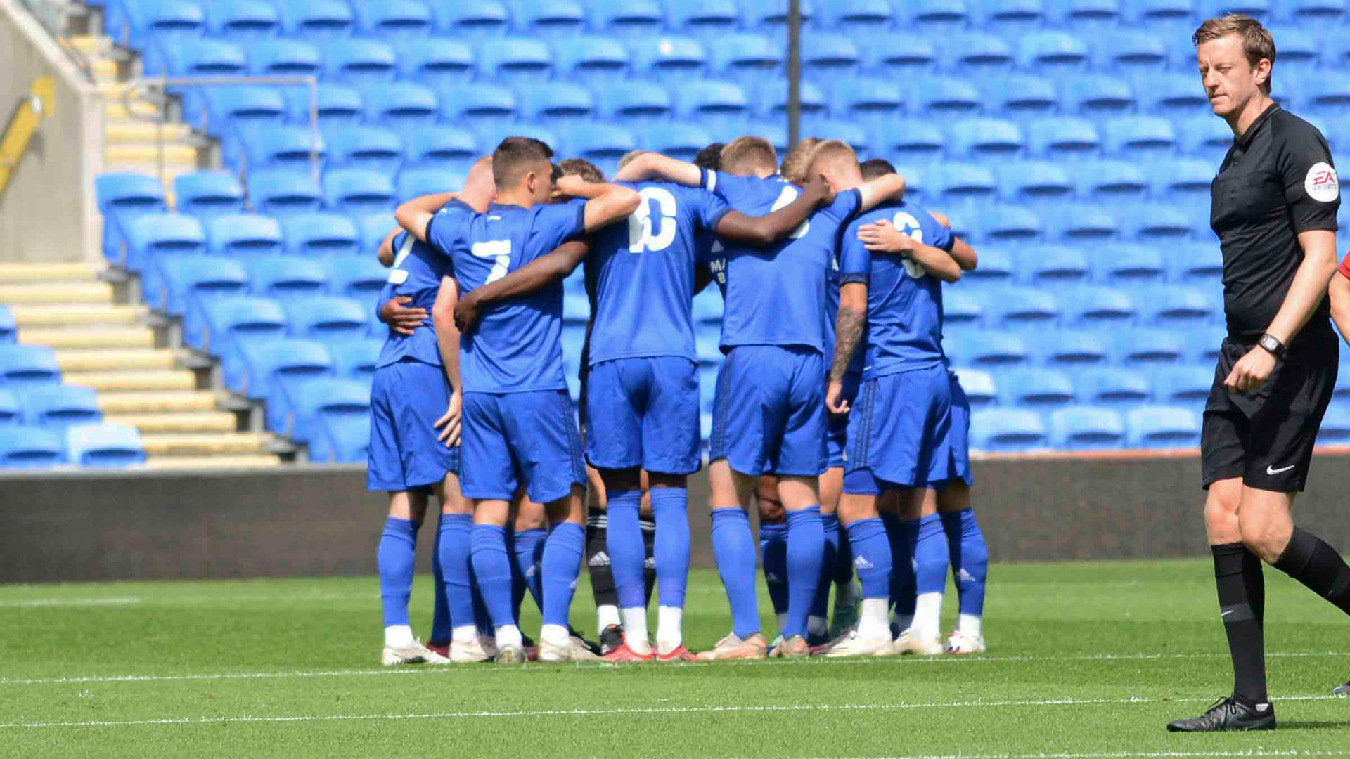 Cardiff, UK. 06th Nov, 2021. Cardiff City Players observe a minute