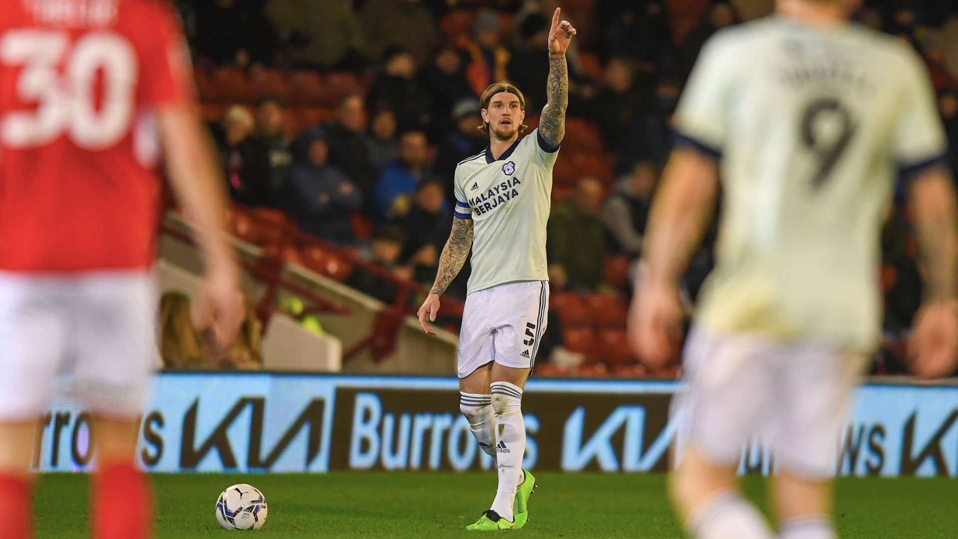 Aden Flint in action at Oakwell...