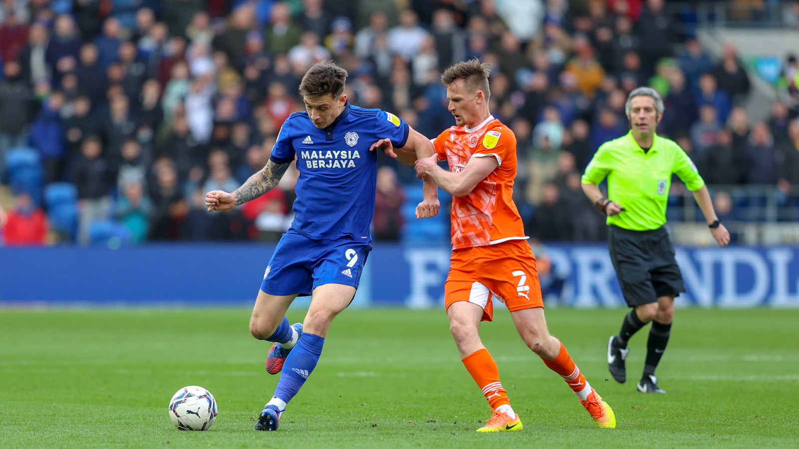 Blackpool FC - FT, Cardiff City 1 Blackpool 1 🍊 #UTMP