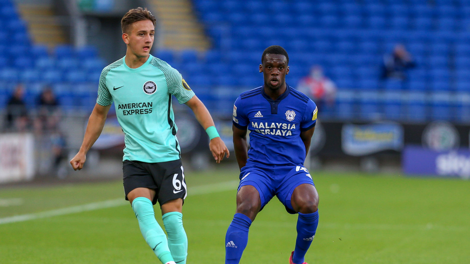 Tavio D'Almeida in action for the Bluebirds...