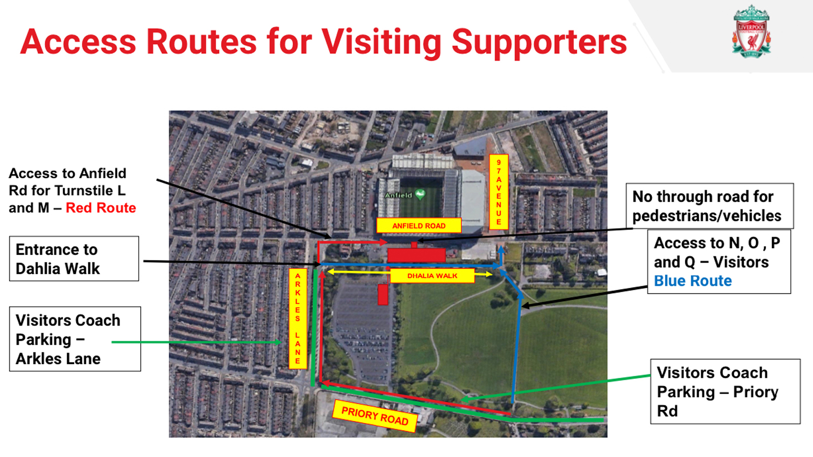 Anfield Access Map
